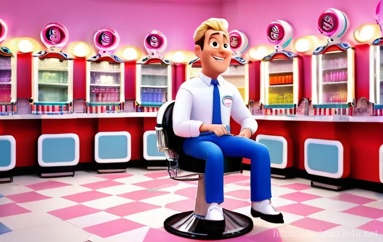 브래드이발소 아동 인기 이유 - Prompt 1: Brad's Whimsical Barbershop at Work** 브래드이발소 아동 인기 이유 - Prompt 1: Brad's Whimsical Barbershop at Work**